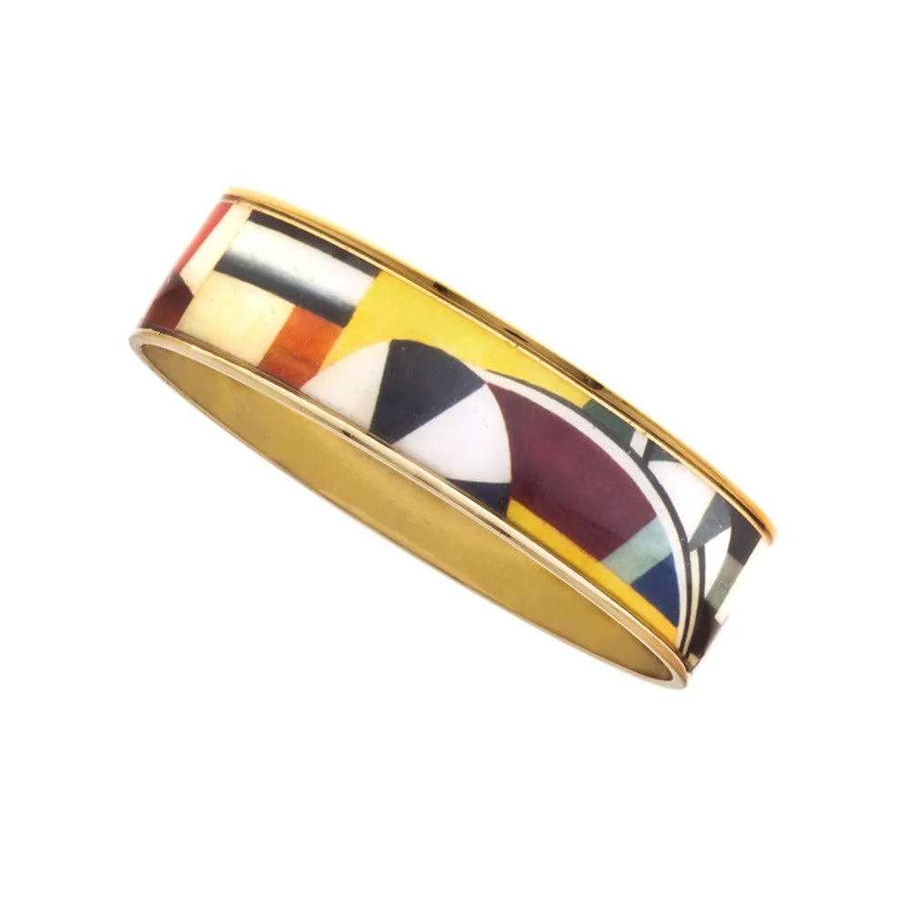MAYA Geometric Blocks Bangle Bracelet 3/4"