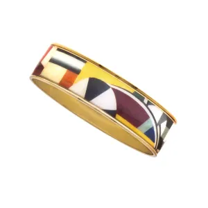 MAYA Geometric Blocks Bangle Bracelet 3/4"