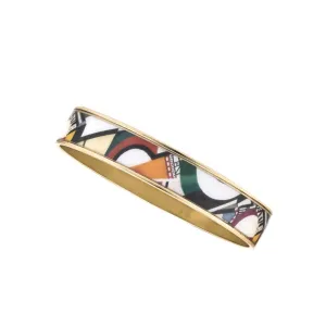 MAYA Geometric Blocks Bangle Bracelet 3/8"