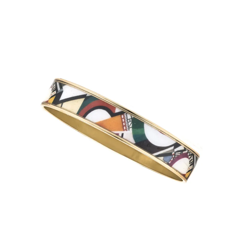 MAYA Geometric Blocks Bangle Bracelet 3/8"
