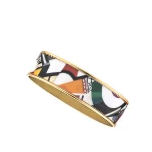 MAYA Geometric Orange Cone Bangle Bracelet 1/2"