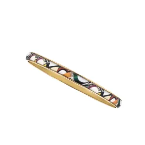 MAYA Geometric Orange Cone Bangle Bracelet 1/4"