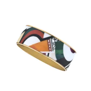 MAYA Geometric Orange Cone Bangle Bracelet 3/4"