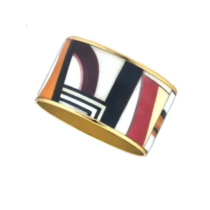 MAYA Geometric People Bangle Bracelet 1 1/2"
