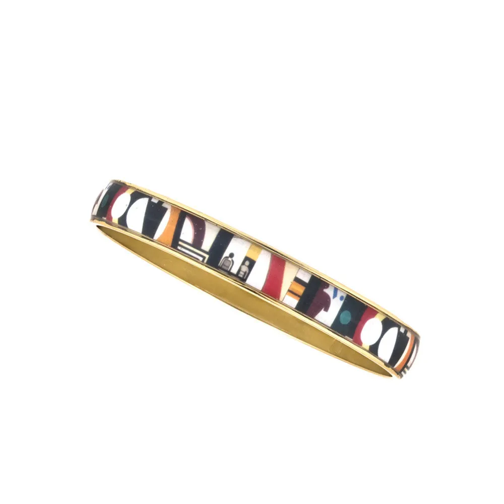 MAYA Geometric People Bangle Bracelet 3/8"