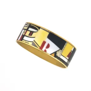 MAYA Geometric Red R Bangle Bracelet 1"