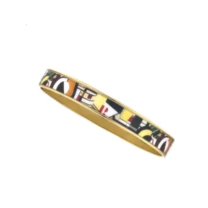 MAYA Geometric Red R Bangle Bracelet 3/8"