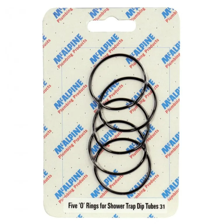 McAlpine CARD-31 Five O Rings For Shower Traps
