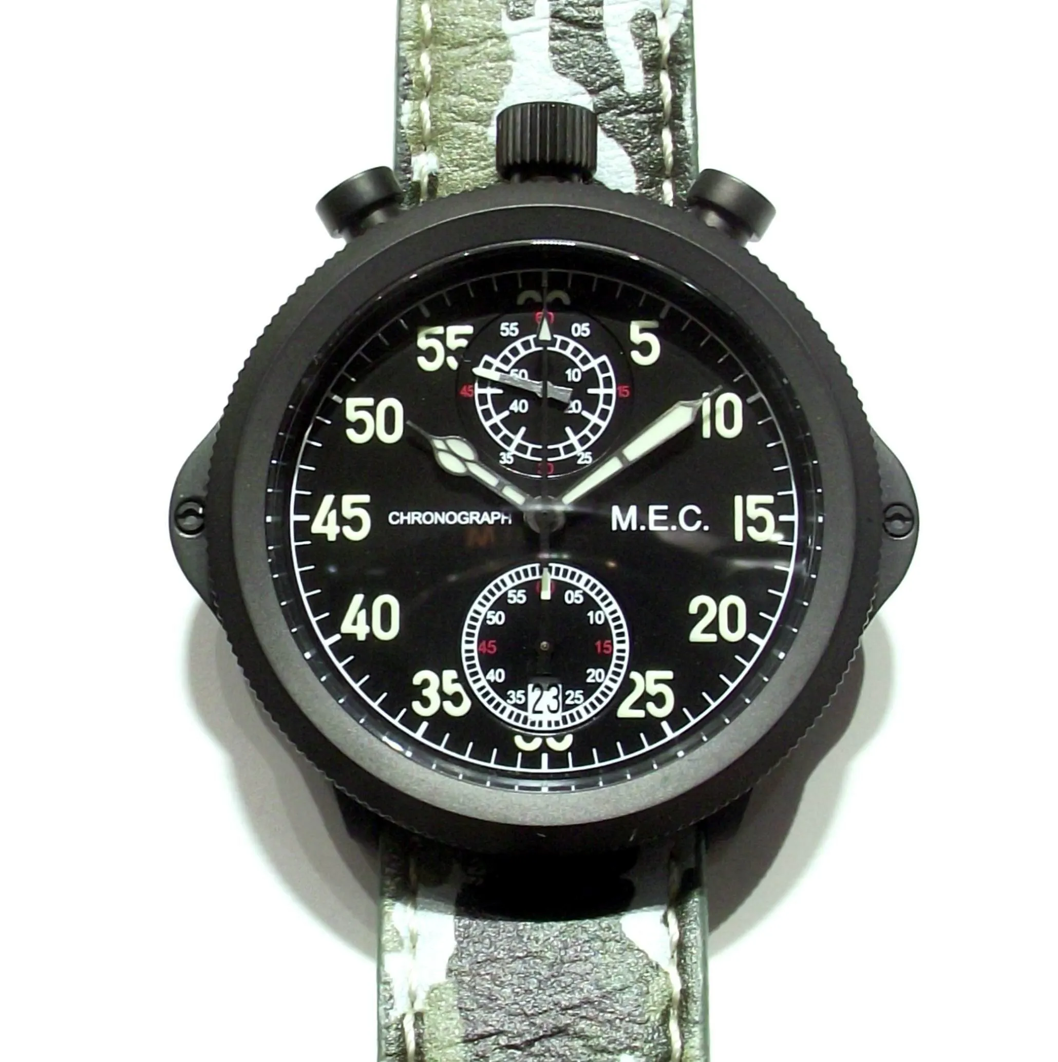 M.E.C. Mil military watch quartz chronograph steel pvd plane 60th anniversary (37)
