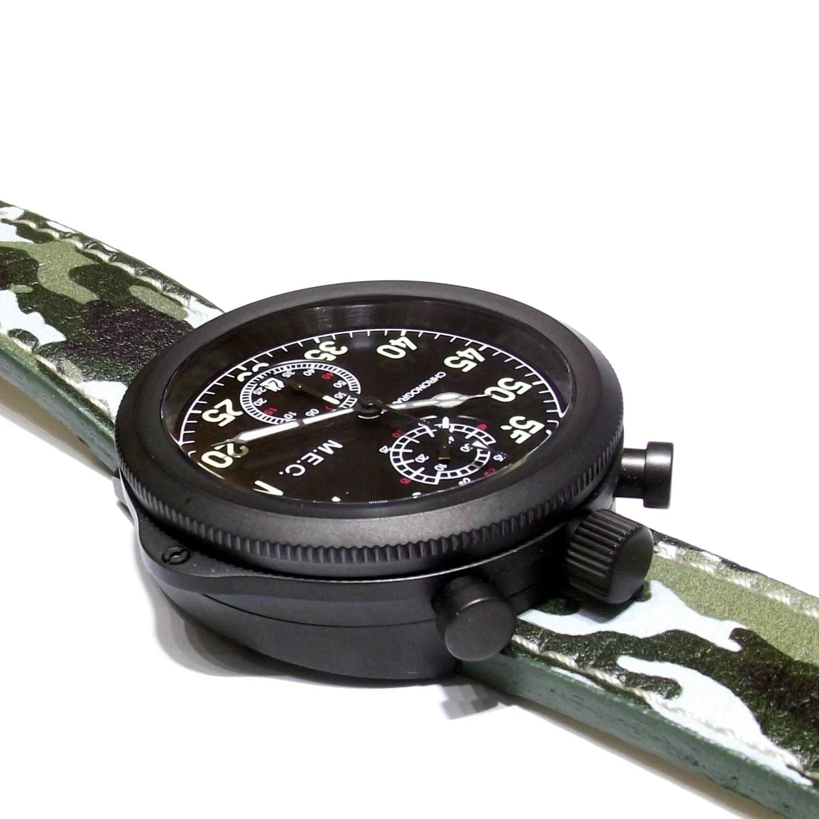 M.E.C. Mil military watch quartz chronograph steel pvd plane 60th anniversary (37)