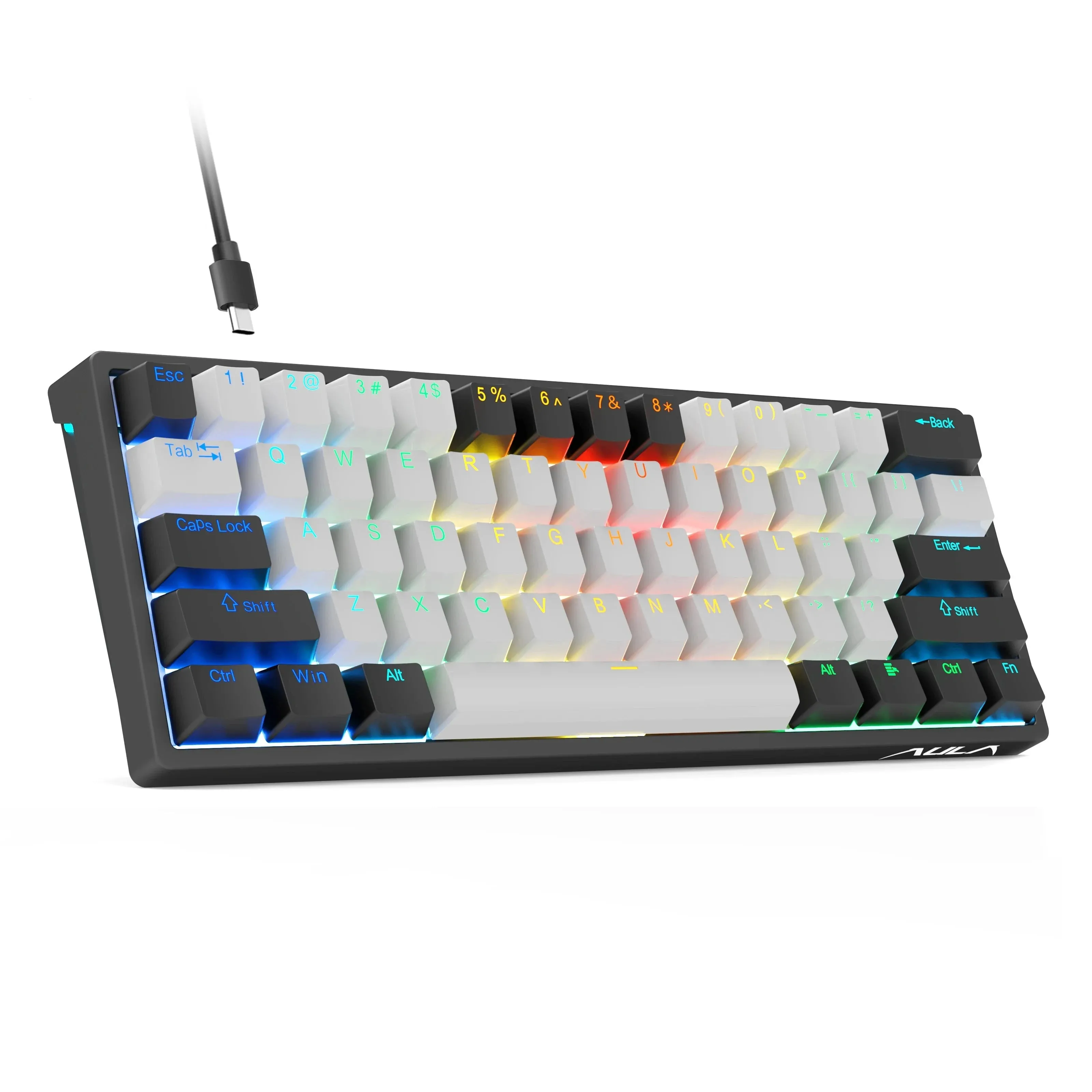 Mechanical Gaming Keyboard 60% Hot-swap RGB Customized Layout