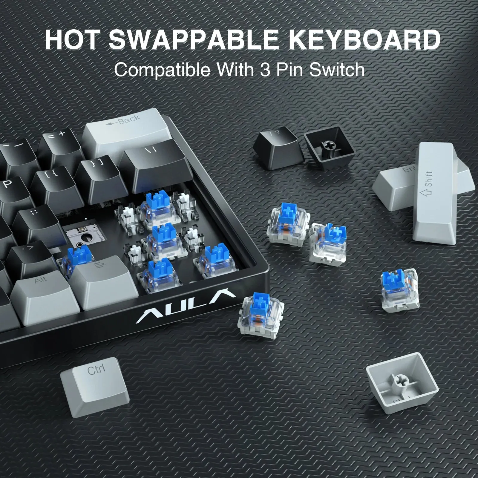 Mechanical Gaming Keyboard 60% Hot-swap RGB Customized Layout
