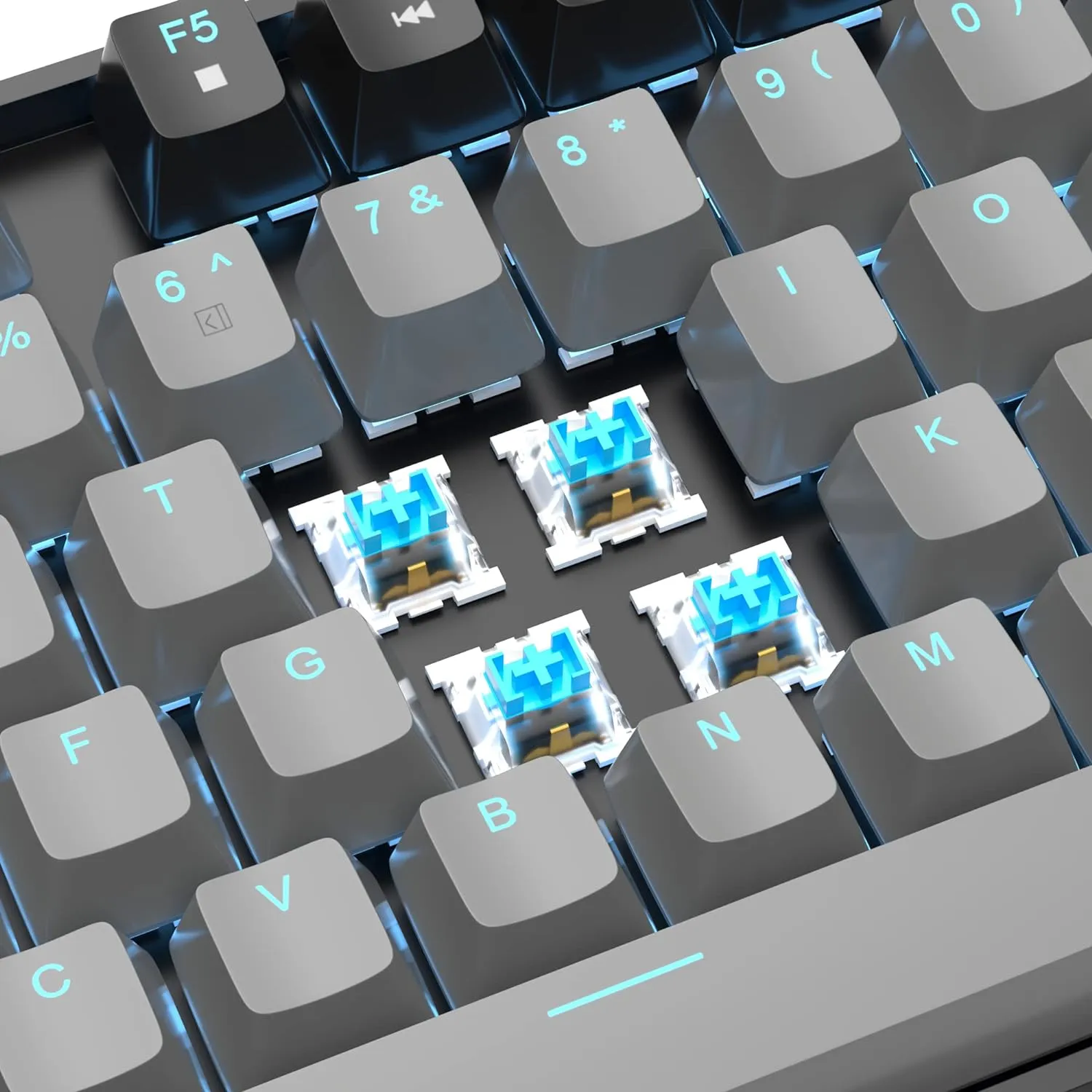 Mechanical Gaming Wired Keyboard LED Backlit Compact TKL