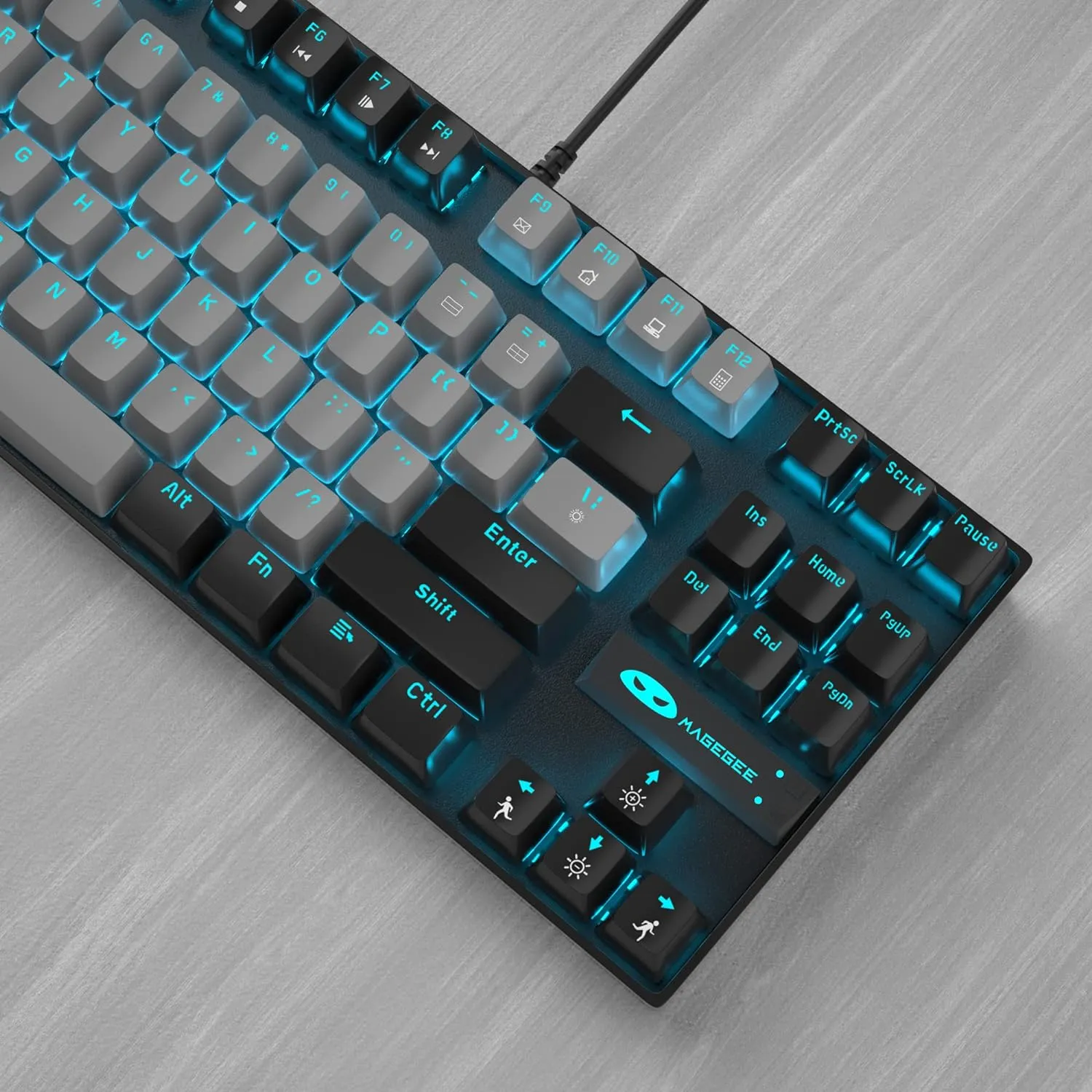 Mechanical Gaming Wired Keyboard LED Backlit Compact TKL