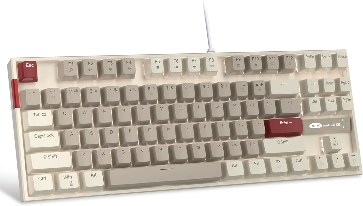 Mechanical Gaming Wired Keyboard LED Backlit Compact TKL
