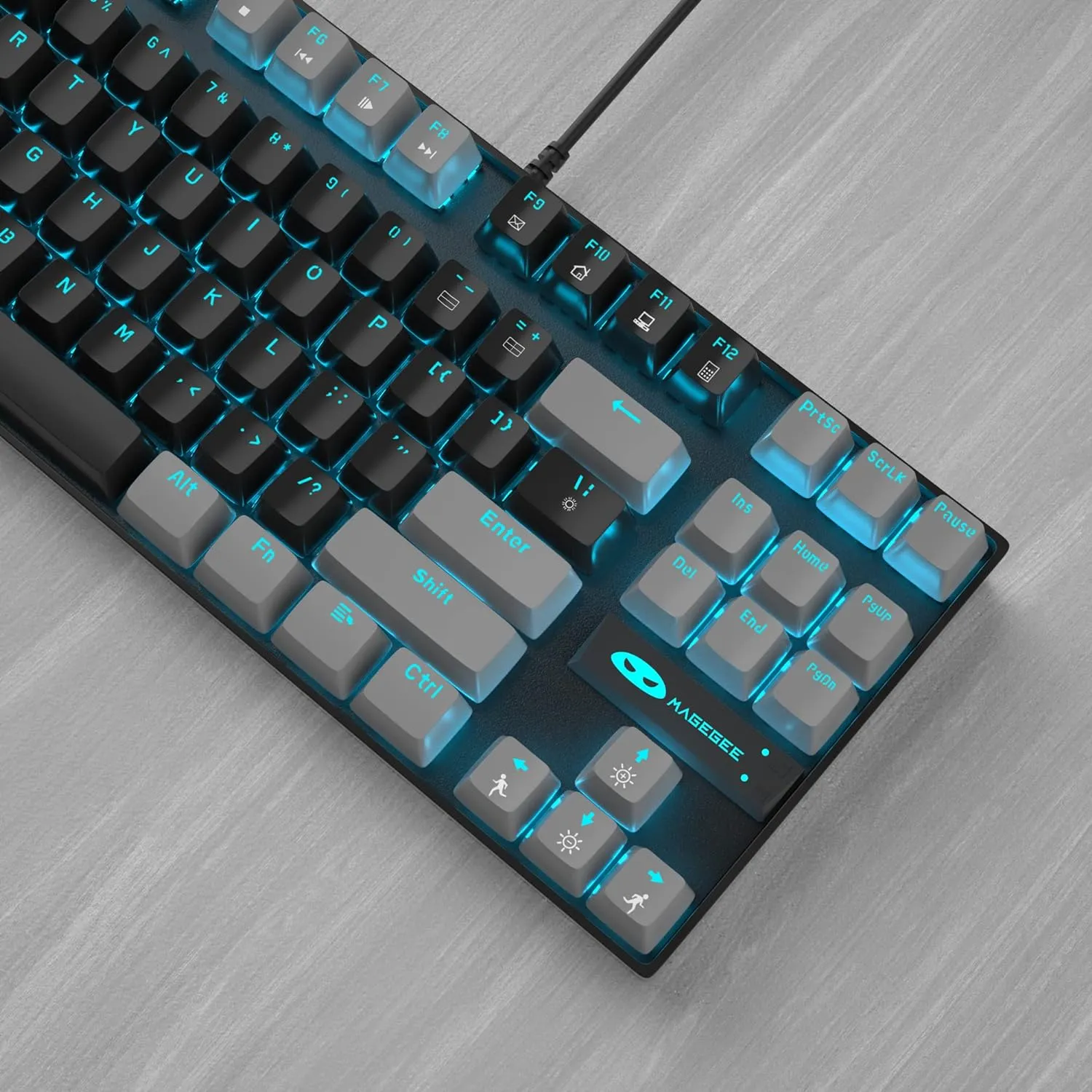 Mechanical Gaming Wired Keyboard LED Backlit Compact TKL