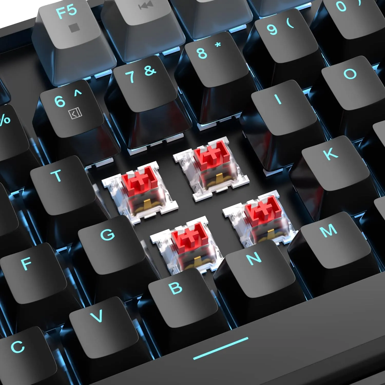Mechanical Gaming Wired Keyboard LED Backlit Compact TKL