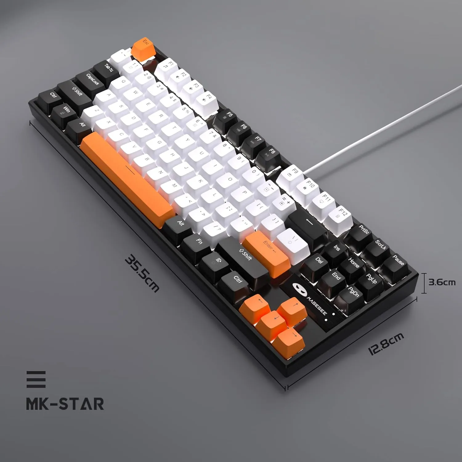 Mechanical Gaming Wired Keyboard LED Backlit Compact TKL