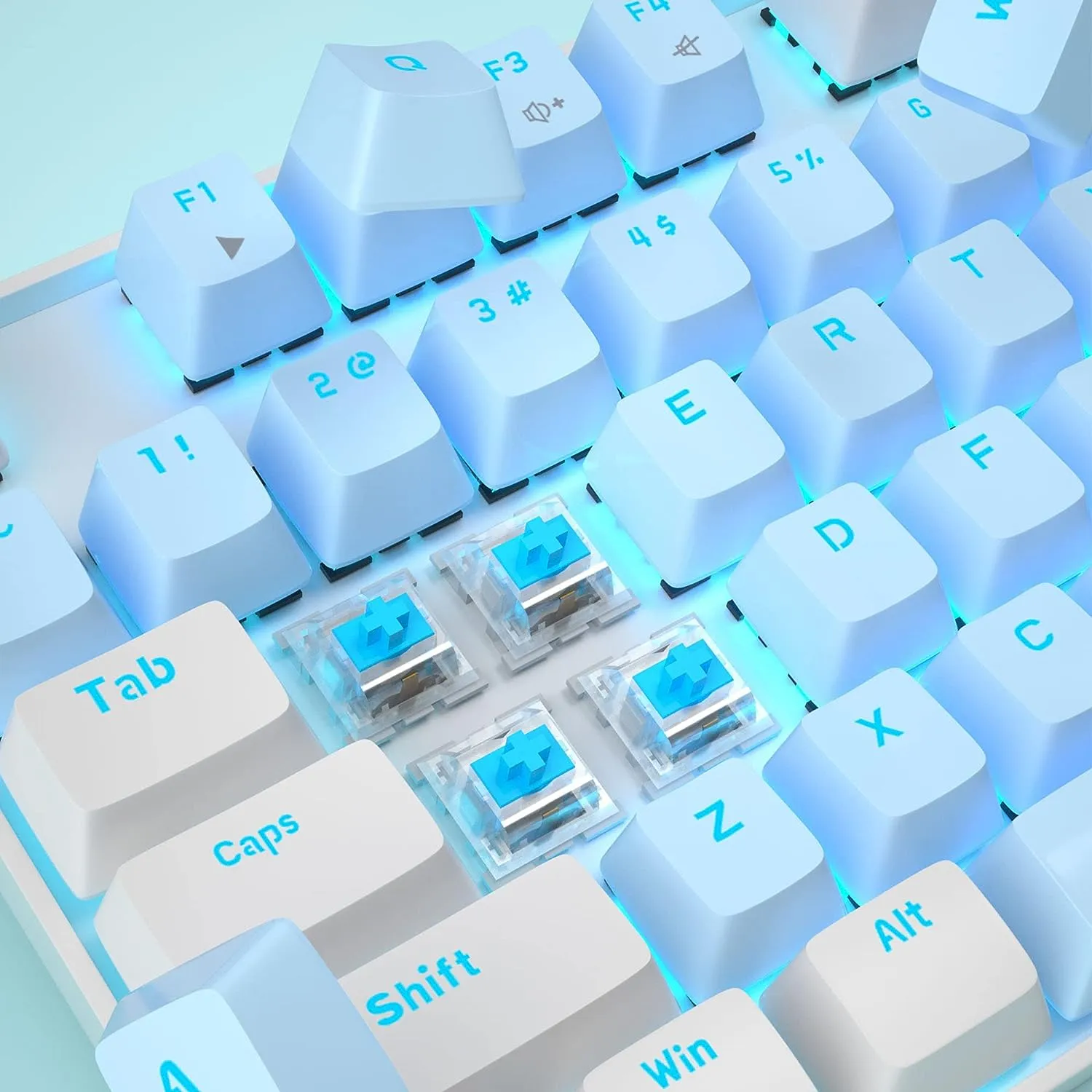 Mechanical Gaming Wired Keyboard LED Backlit Compact TKL