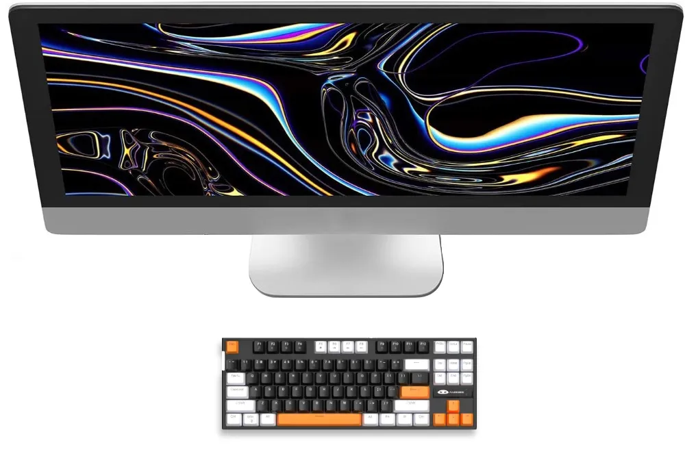 Mechanical Gaming Wired Keyboard LED Backlit Compact TKL