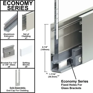 [MECU] Mechanical U-Channel - 4-1/4" Cladding - 120" Length  (BS, MBL, SA)