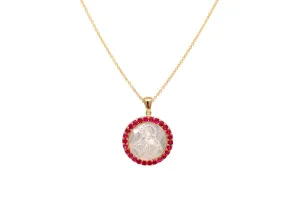 Medal Mother of Pearl Miraculous | Milagrosa 14kt Gold & Gemstones