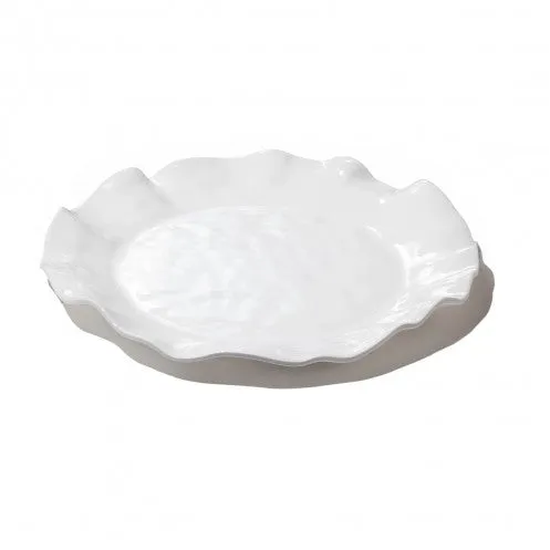 MELAMINE HAVANA RND PLATTER WHITE