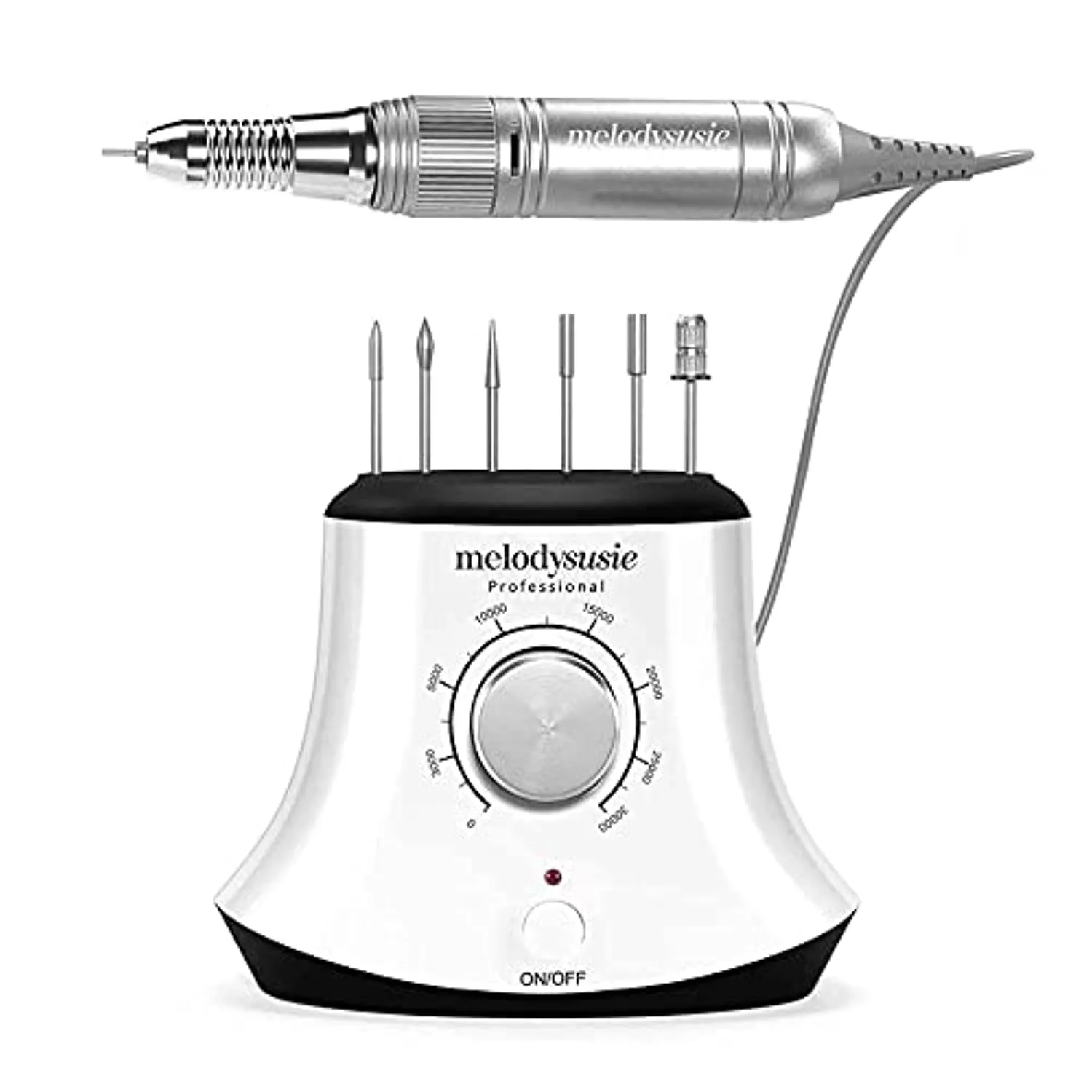 MelodySusie 30000 rpm Professional Nail Drill-Scarlet, High Speed, Low Heat, Low Noise, Low Vibration, Portable UV LED Nail Lamp, LED UV Gel Nail Polishes Professionally, Portable Electric Efile Drill
