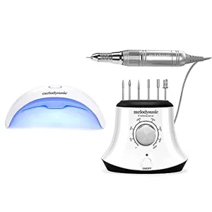 MelodySusie 30000 rpm Professional Nail Drill-Scarlet, High Speed, Low Heat, Low Noise, Low Vibration, Portable UV LED Nail Lamp, LED UV Gel Nail Polishes Professionally, Portable Electric Efile Drill