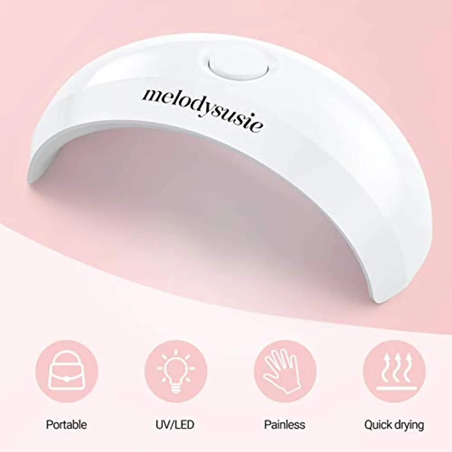 MelodySusie Portable UV LED Nail Lamp,Gel Nail Polish Kit with No Wipe Base and Glossy & Matte Top Coat, Soak Off UV/LED Nail Polish Gel Nail Art Salon Nail Starter Gel Manicure Kit Best Gift Set (Spr