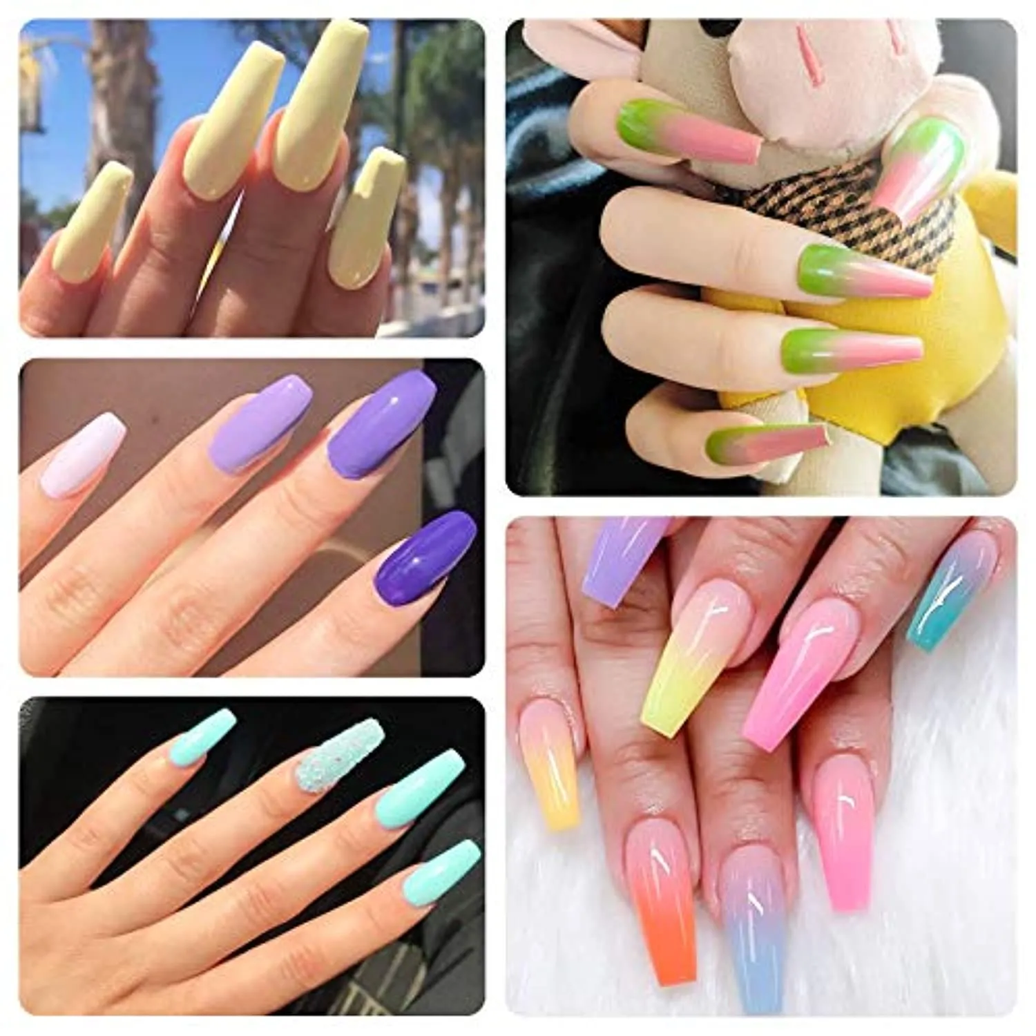 MelodySusie Portable UV LED Nail Lamp,Gel Nail Polish Kit with No Wipe Base and Glossy & Matte Top Coat, Soak Off UV/LED Nail Polish Gel Nail Art Salon Nail Starter Gel Manicure Kit Best Gift Set (Spr