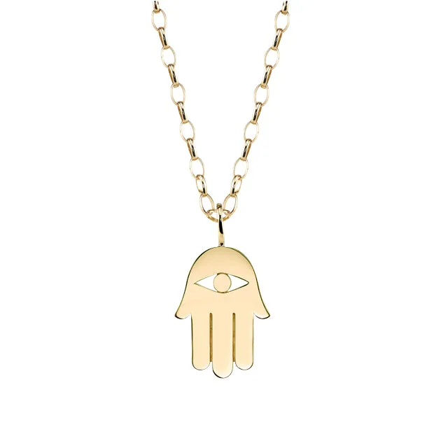Men's Collection Pure Yellow Gold Hamsa Charm