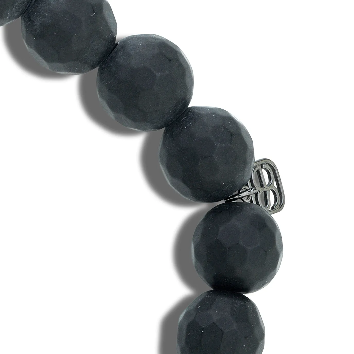 Men's Collection White Gold & Pave Diamond Skull on Onyx