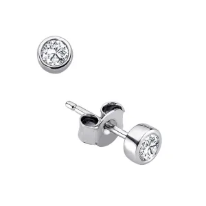 Men's Earring 0.18ctw Natural Diamond in Sterling Silver