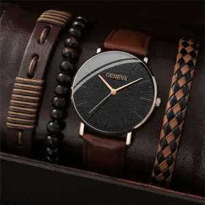 Men's Geneva Classic Casual Watch Set