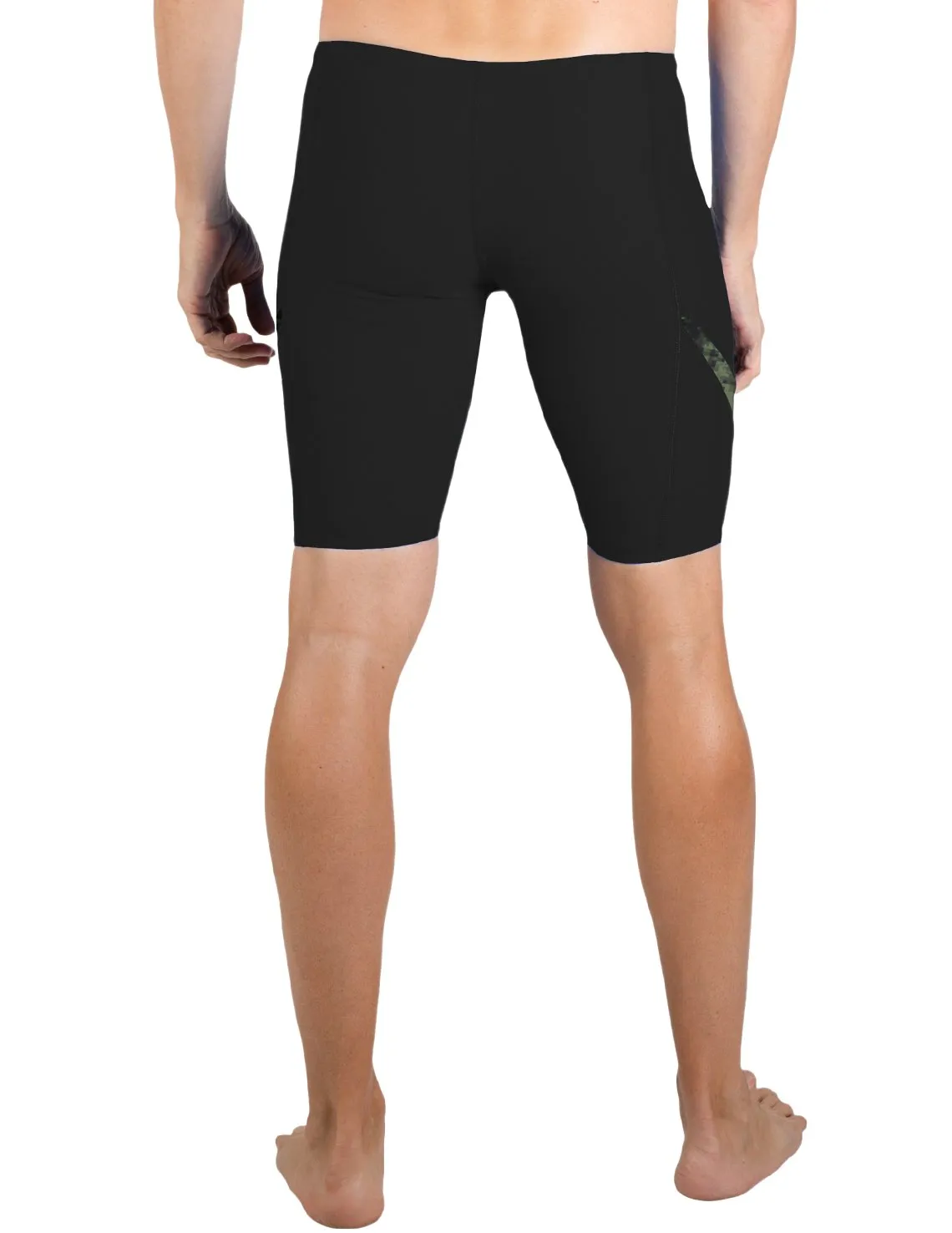 Men's  Hydroactive Swim Short - Black / Green Camo