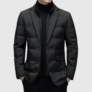 Men’s Puffer Blazer – Quilted Warmth – Smart Winter Style