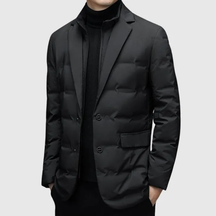 Men’s Puffer Blazer – Quilted Warmth – Smart Winter Style