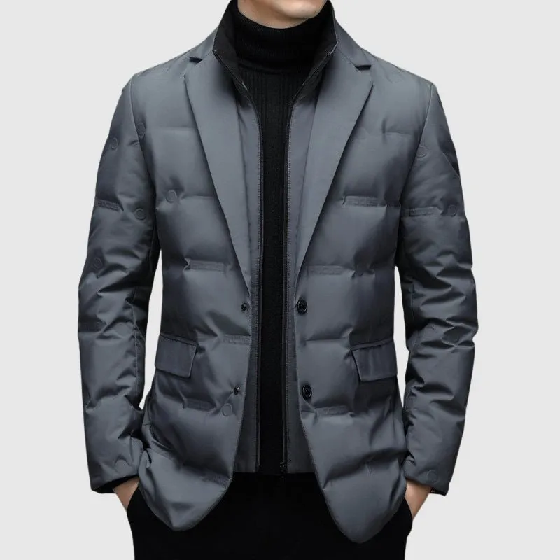 Men’s Puffer Blazer – Quilted Warmth – Smart Winter Style
