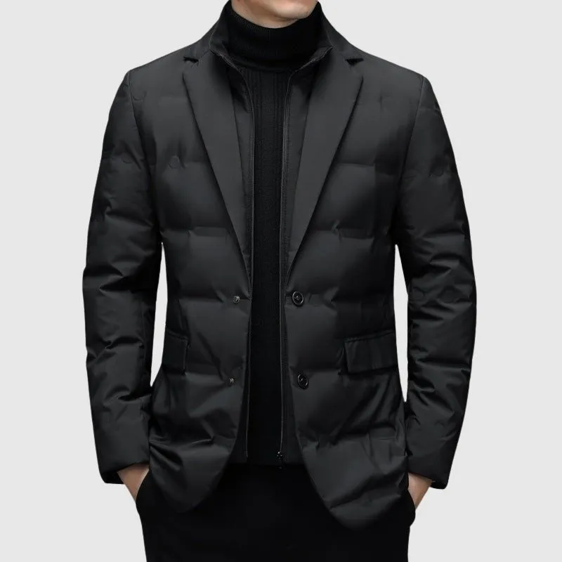 Men’s Puffer Blazer – Quilted Warmth – Smart Winter Style