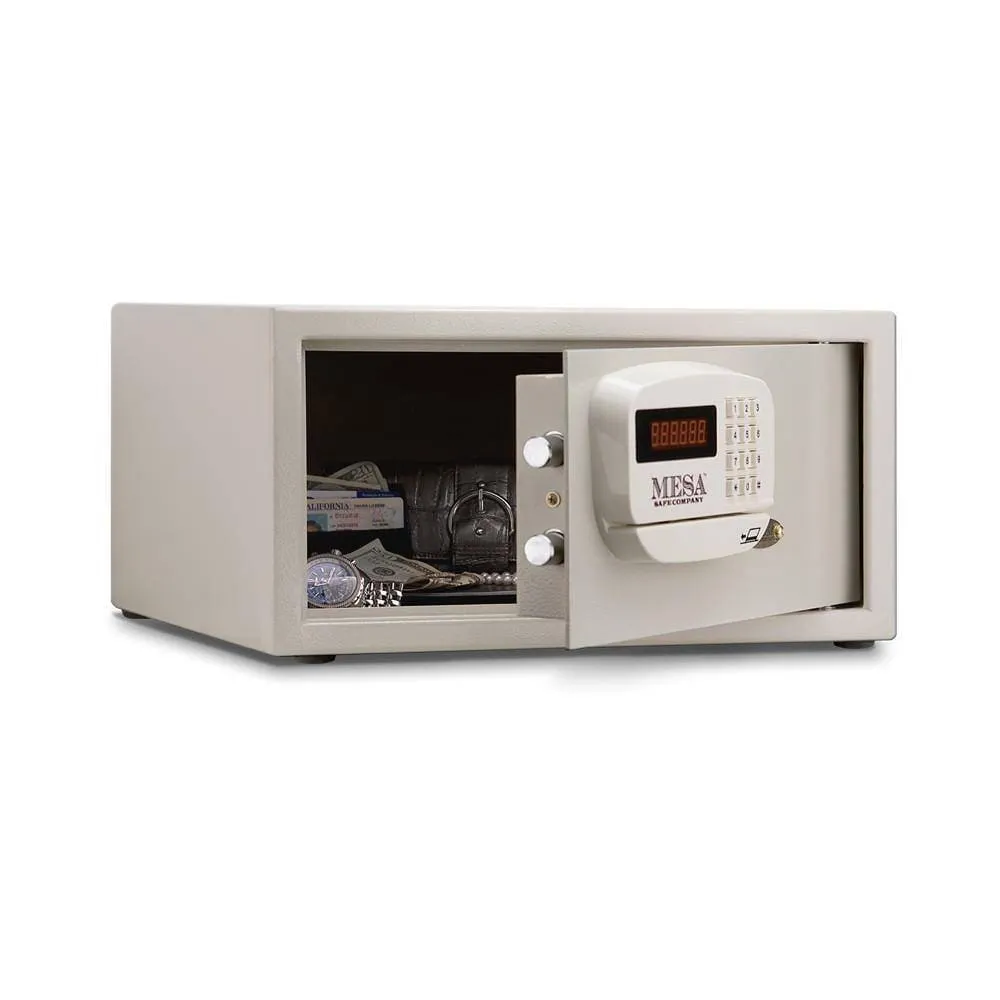 MESA Safes Hotel Safe w/ Card Swipe Electronic Lock MHRC916E-WHT-KA