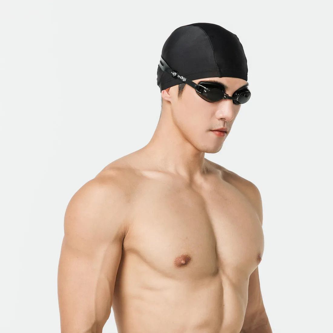 Mesh Fabric Swim Cap, Sizes S and L