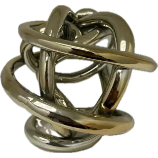 Metal Glass Knot 7"