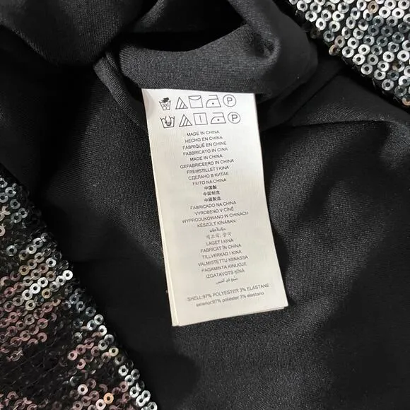 MICHAEL Michael Kors Snakeskin Print Sequin Mini Dress silver- XS