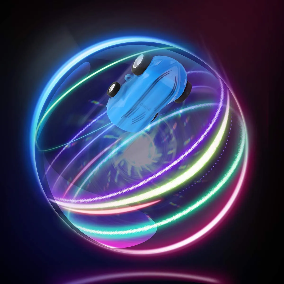 Micro Racers Mini Rechargeable Stunt Cars -360 Degree Rotating Pocket Racer with LED Light Up Glow in The Dark Toy Car for Kids