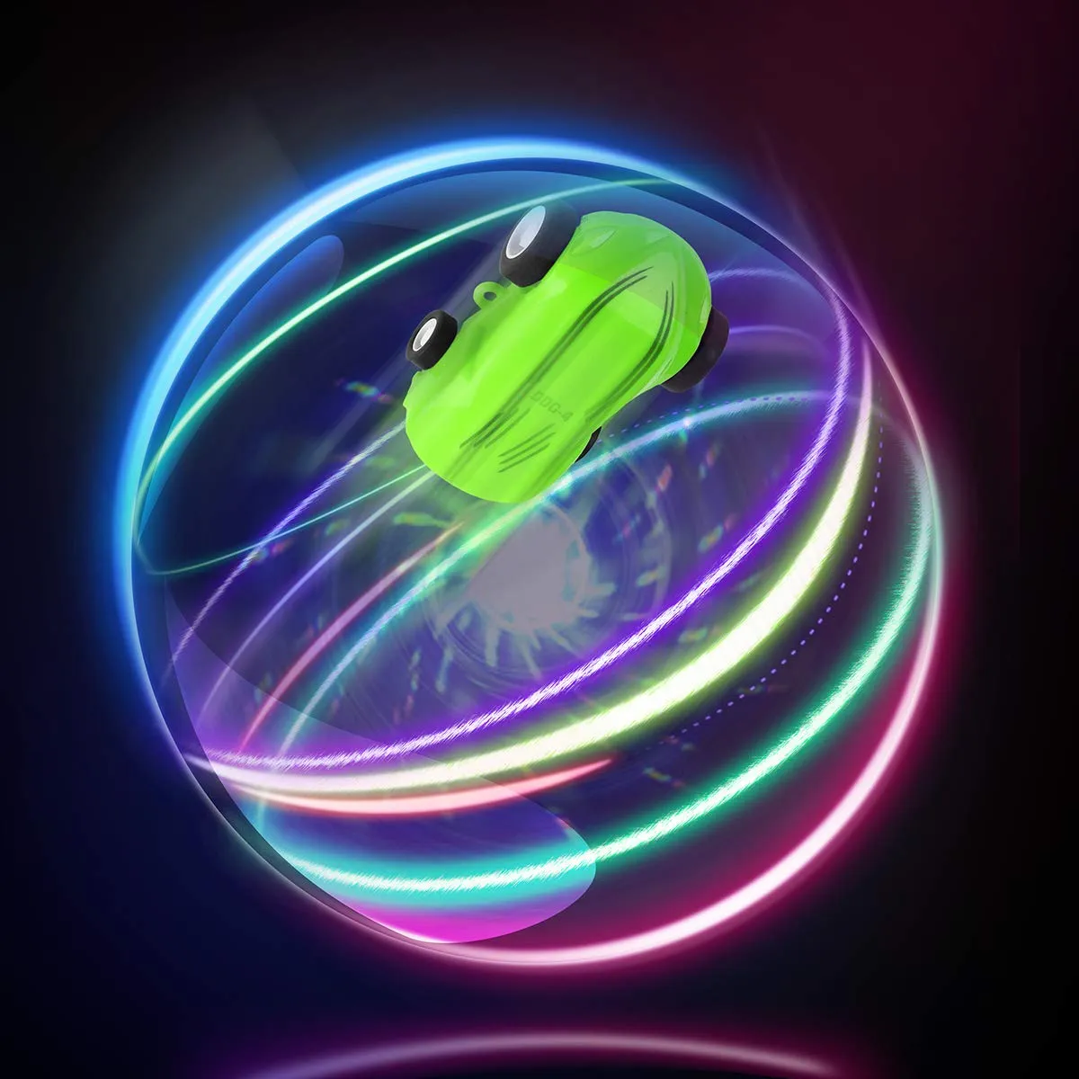 Micro Racers Mini Rechargeable Stunt Cars -360 Degree Rotating Pocket Racer with LED Light Up Glow in The Dark Toy Car for Kids