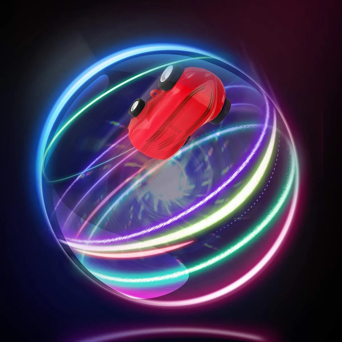 Micro Racers Mini Rechargeable Stunt Cars -360 Degree Rotating Pocket Racer with LED Light Up Glow in The Dark Toy Car for Kids