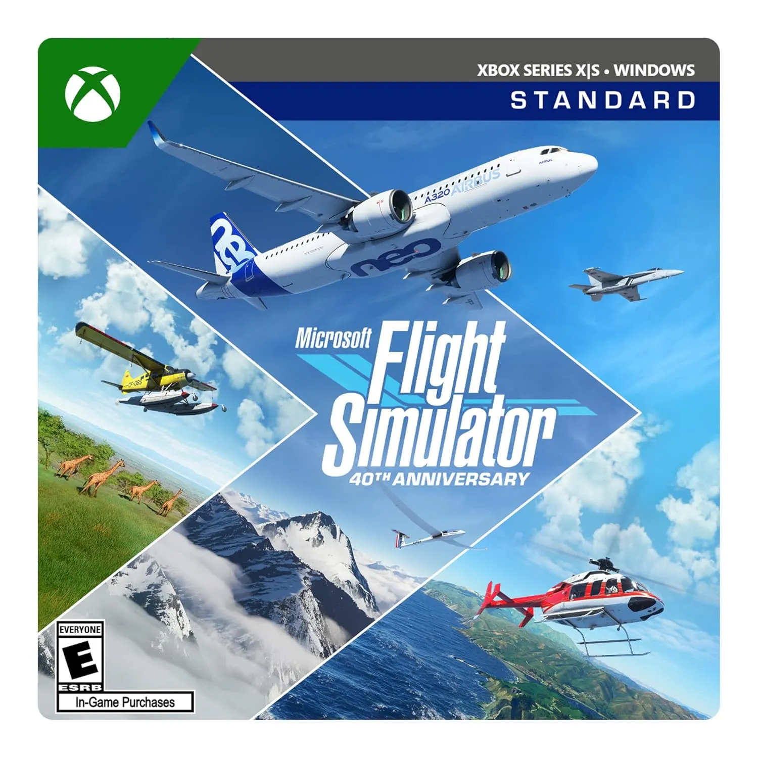 Microsoft Flight Simulator 40th Anniversary – Standard, Deluxe, Premium Deluxe Editions – Xbox Series X|S, Windows [Digital Code]