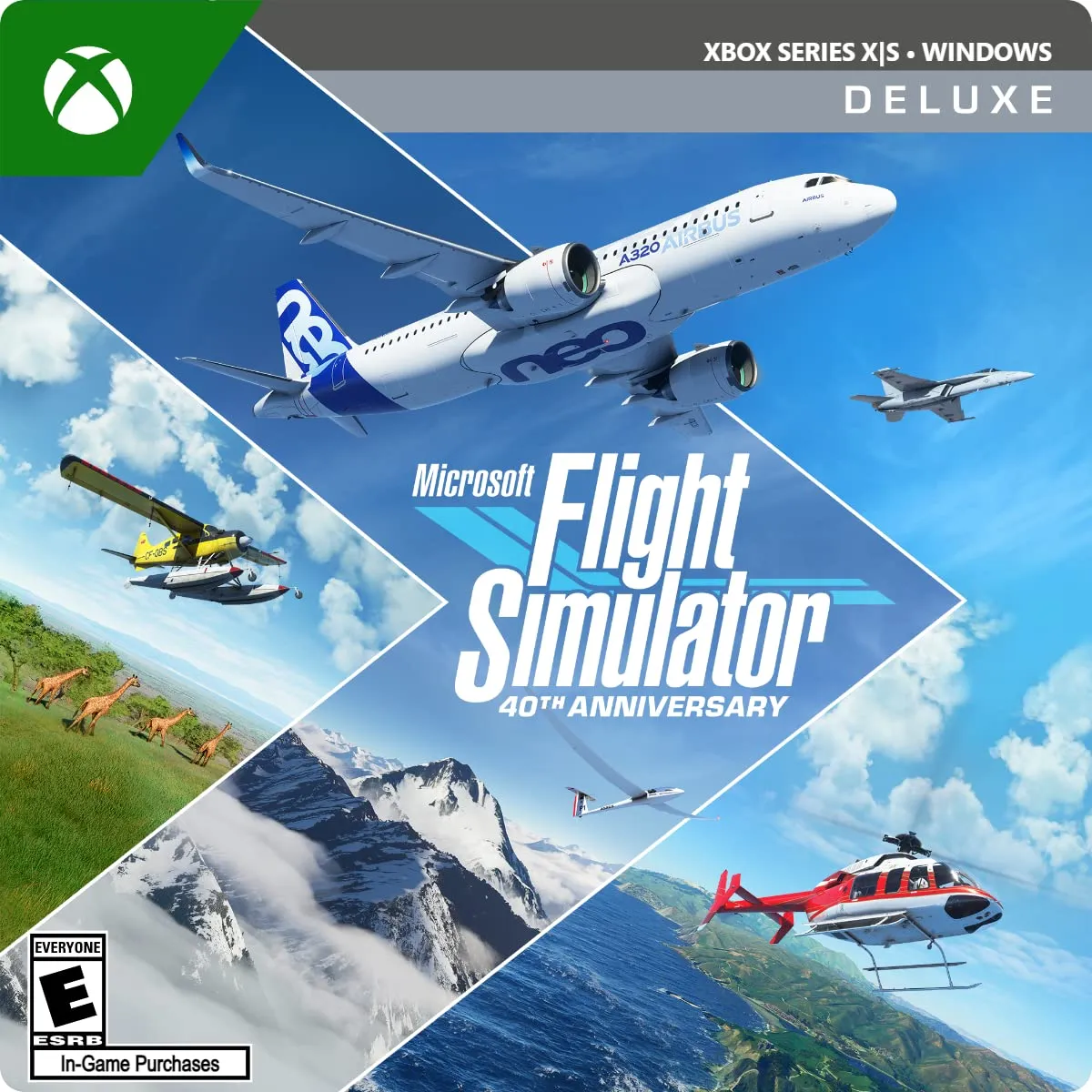 Microsoft Flight Simulator 40th Anniversary – Standard, Deluxe, Premium Deluxe Editions – Xbox Series X|S, Windows [Digital Code]