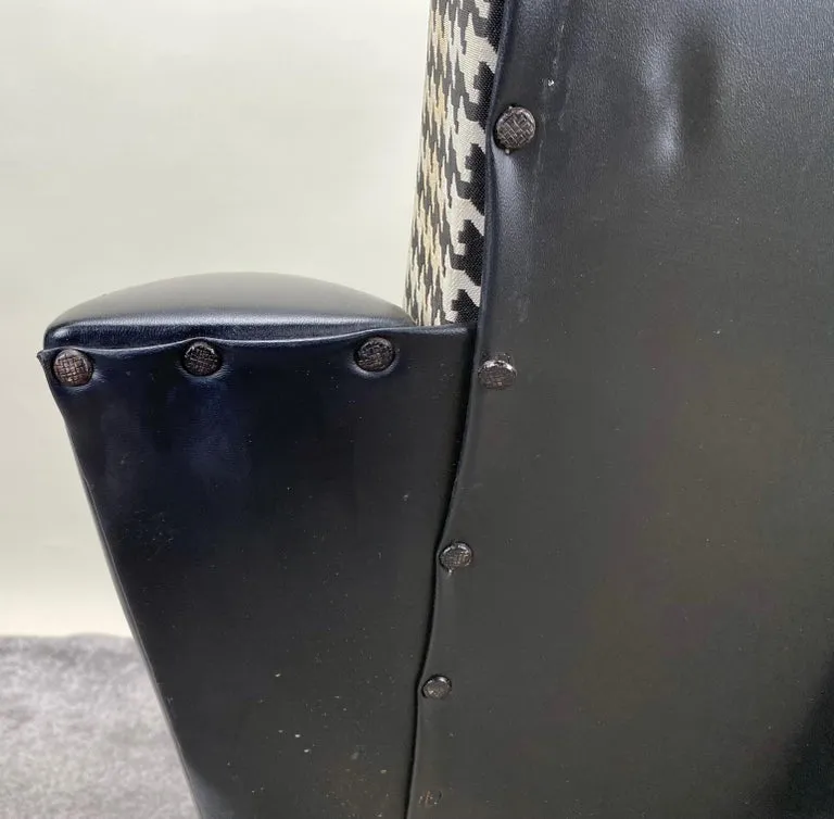 Mid-Century Modern Armchair or Lounge Chair Black and White, 1960s